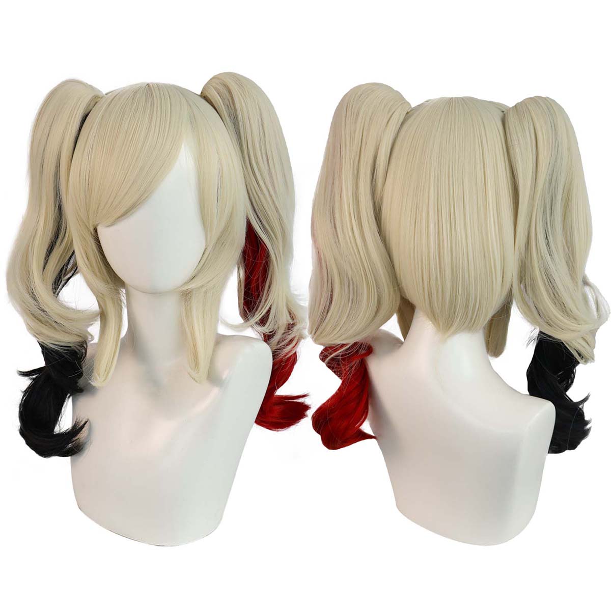 Women'S Harley Quinn Accessories - Parrucca Cosplay Harley Quinn Biondo Rosso