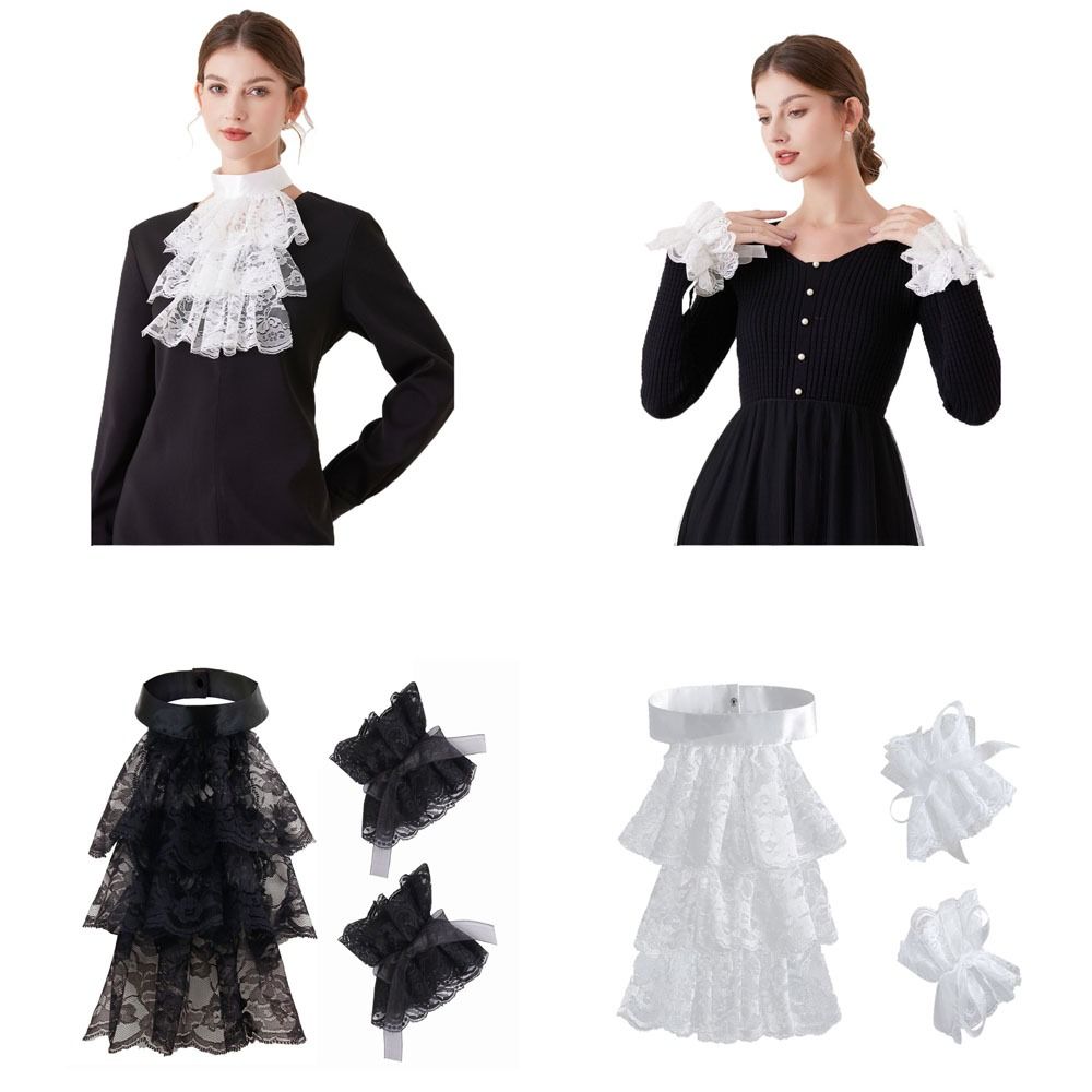 Women'S Victorian Accessories - Colletto Jabot in Pizzo Vittoriano alla