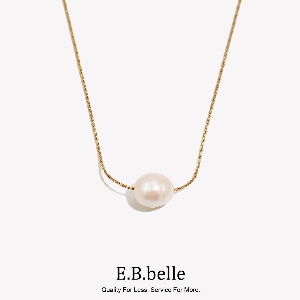 Charm Necklace Dainty - EBbelle Collana minimalista con perle d'acqua