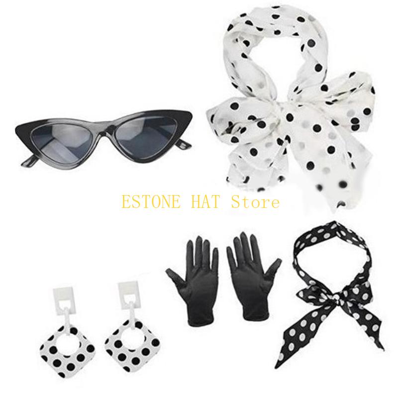 Women'S Accessories In The 1950S - 49MF 5 Pezzi Accessori Rockabilly Set