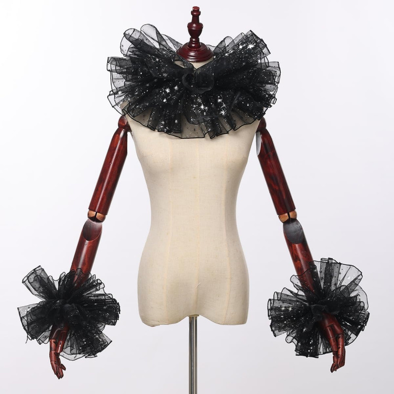 Women'S Victorian Accessories - Bester Colletto arricciato Collo Ruff Colletto