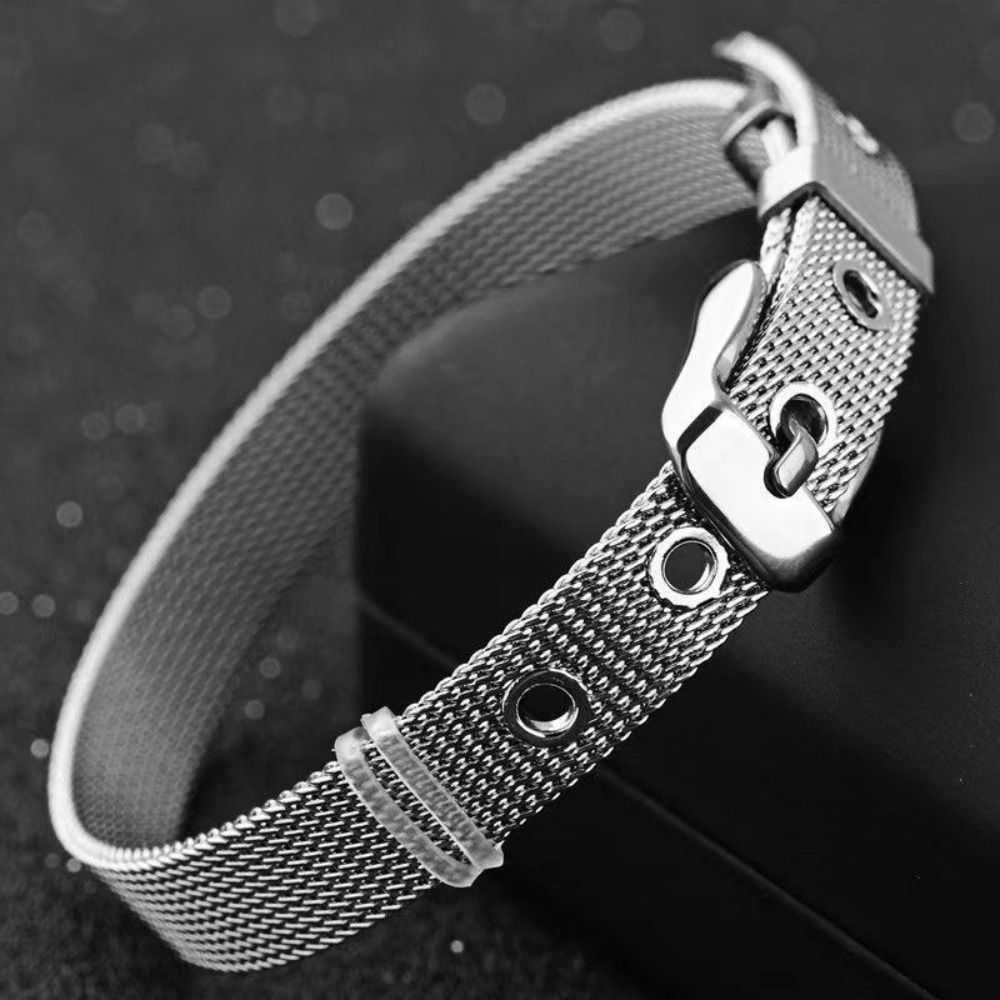 Women'S Accessories To Wear With Watch - Bracciale in Acciaio al Titanio Stile