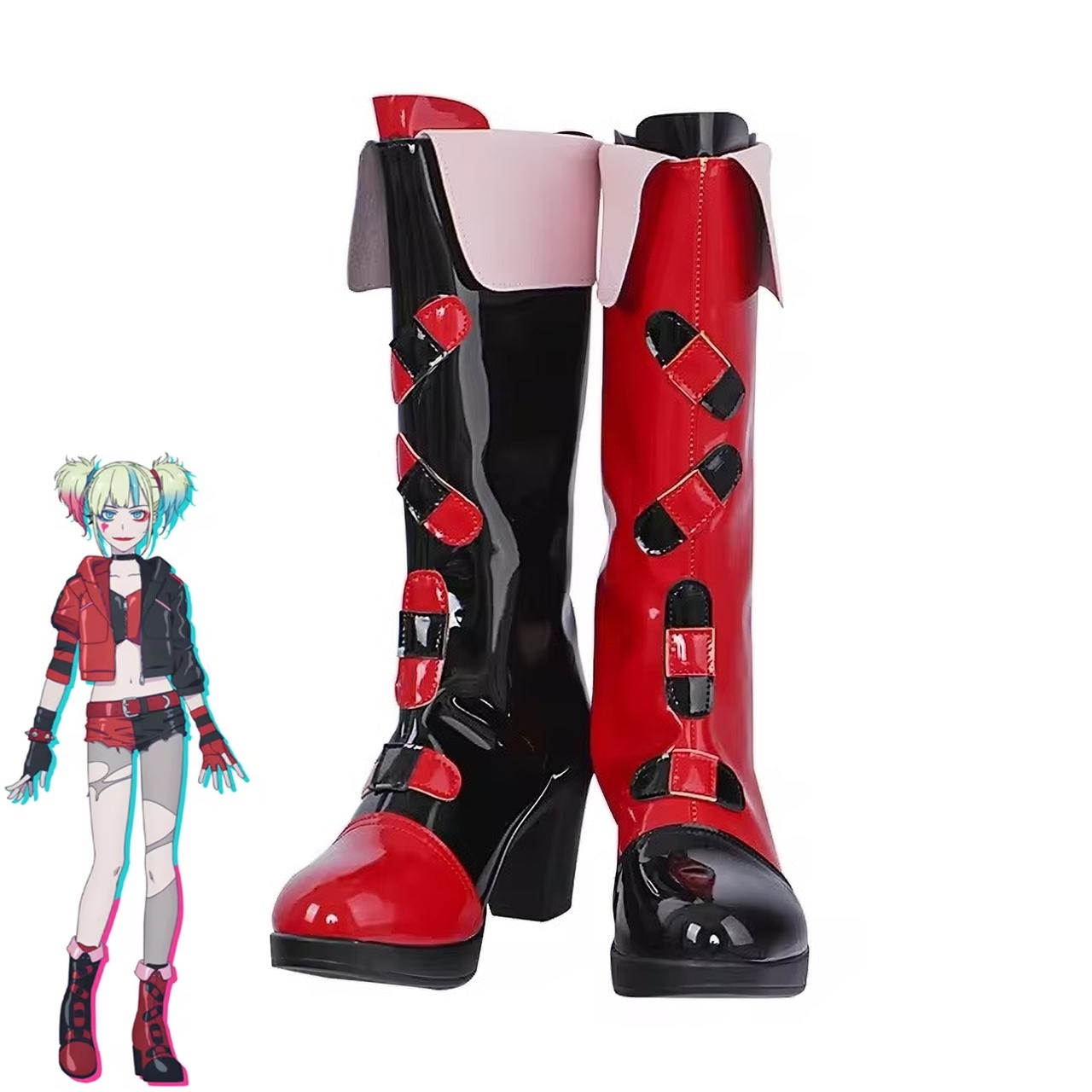 Women'S Harley Quinn Accessories - Per Harley Quinn Cosplay Shoes Anime