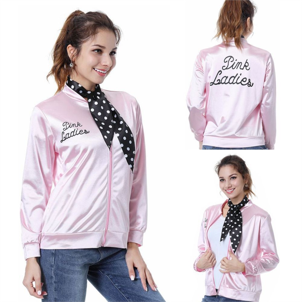 Women'S Accessories In The 1950S - Camicia Costume Cosplay Pink Ladies Grease,