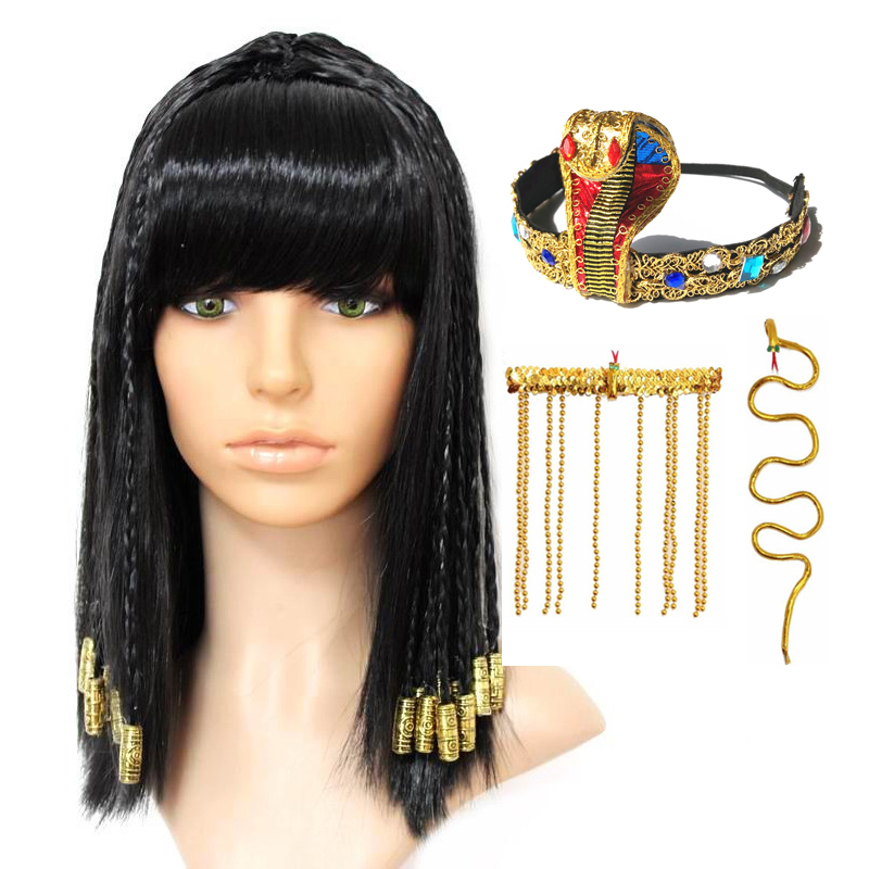 Women Accessories In Egypt - Parrucca Cleopatra Donna Regina d'Egitto Capelli