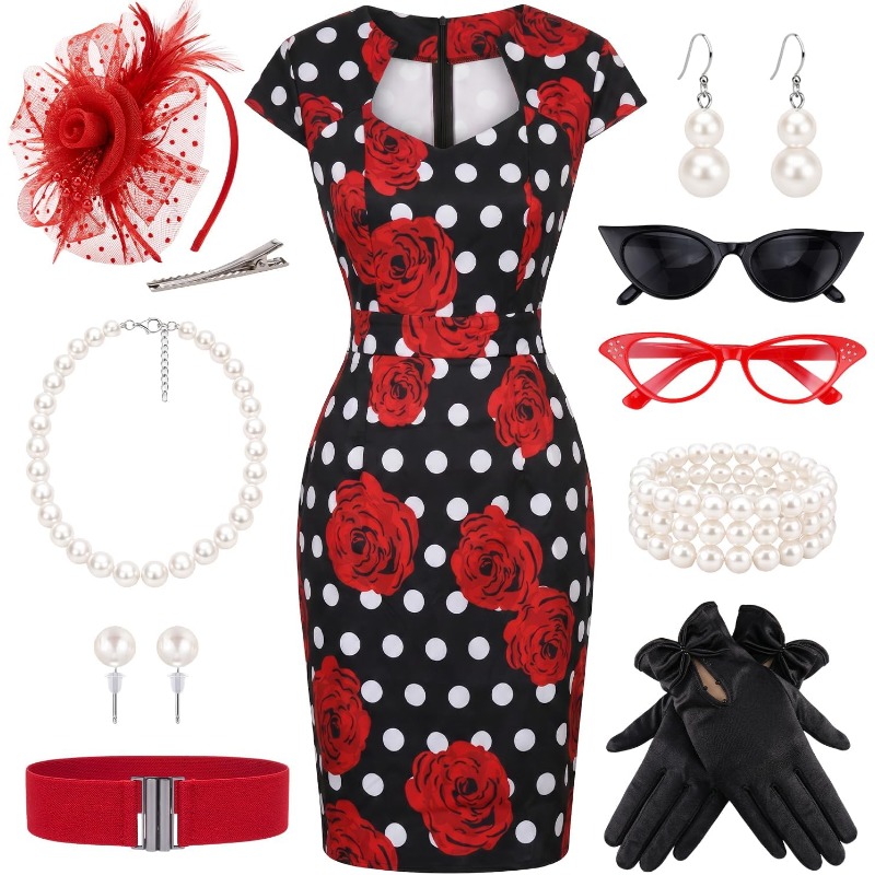 Set di 10 Abiti Retrò Anni '50 - Women'S Accessories In The 1950S recensione e prezzo